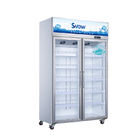 Commercial Double Door Freezer Glass Door Upright Display Refrigerators Freezers