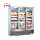 Cold Drink&amp;Ice Cream Upright Display Deep Freezer with Fan Cooling System