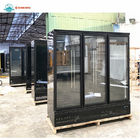 1500L Glass Door Fan Cooling Commercial Upright Showcase Fridge Supermarket Vertical Freezer