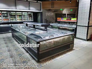 Supermarket Refrigerated Display Island Fresh Meat Freezer
