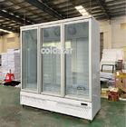 1600L 5 Layer Soft Drink Refrigerator Display Case Glass Door Upright Cooler