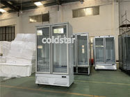 R134A Cold Drink Coolers 2 Glass Doors Refrigerator