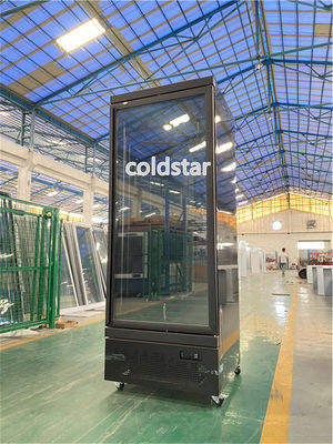 LED Light Drink Beverage Chiller Upright Cold Drink Refrigerator For The Supermarket