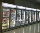 Supermarket Upright Front And Rear Open Door Display Refrigerator And Freezer Commercial Refrigeration Equipment