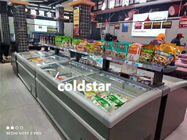 Supermarket Refrigeration Equipment Frozen Food Glass Door Chest Island Fridge Freezer