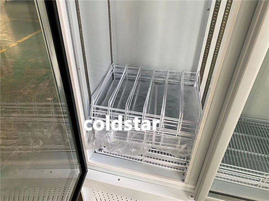 Vertical 1000L Double Door Display Ice Cream Freezer