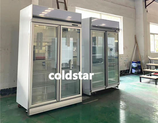 Supermarket Showcase Vertical Refrigerated Commercial Fridge Glass Door Showcase Display Cooler Refrigerator