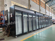 Convenience Store Front And Rear Open Type Beverage Display Refrigerator Glass Door Cold Drink Refrigerator And Freezer