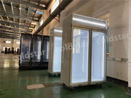 Upright 1000L Glass Door Ice Cream Fridge Display Freezer With CE
