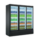 Hot Selling Commercial Glass Door Vertical Refrigerator for Displaying Beverage Milk
