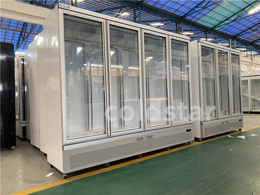 Promotion Product Commercial Vertical Single Temperature Glass Door Freezer Display Showcase