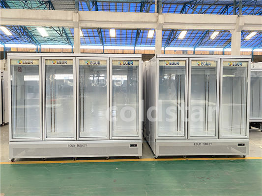 Promotion Product Commercial Vertical Single Temperature Glass Door Freezer Display Showcase