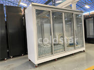Auto Defrost Commercial Multiple Doors Showcase With Heating Glass Vertical Freezer