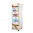 Supermarket Refrigerated Showcase Ice Cream Upright Display Freezer Commercial Glass Door Freezer