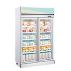 Upright 1000L Glass Door Ice Cream Fridge Display Freezer With CE