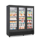 Triple Glass Door Vertical Freezer With Auto Defrost System Upright Ice Cream Freezer