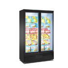 2 Doors Commercial Freezer Glass Door Vertical Display Refrigerator Freezer