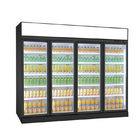 Fan Cooling Chiller Soft Drink Showcase Supermarket Glass Door Refrigerator Display Case
