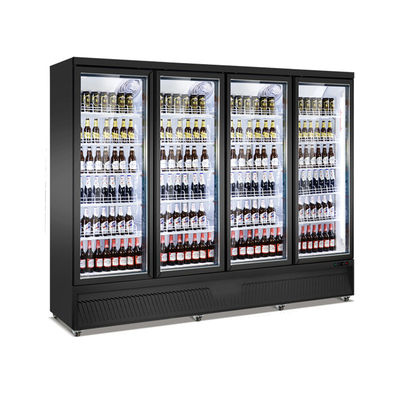 Supermarket Glass Door No Frost Showcase Vertical Display Refrigerator Chiller