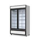 1000L Glass Door Chiller Vertical Display Freezer For Supermarket