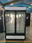 Supermarket Glass Door Vertical Freezer Showcase With Fan Cooling System