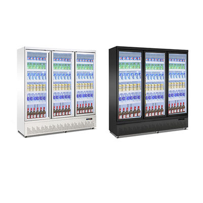 Supermarket Display Counter Commercial Refrigerator Upright Display Glass Door Fridge