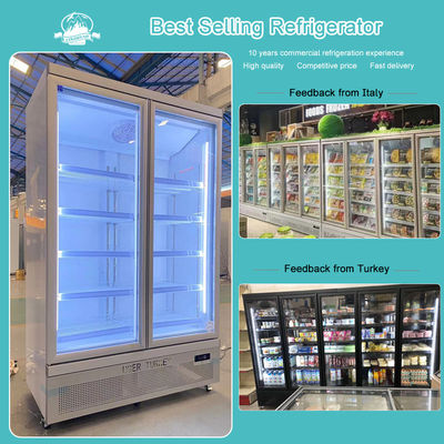 Supermarket Beverage Upright Showcase Chiller Soft Drink Cooler