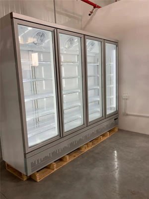 Commercial Swing Glass Door Freezer Frozen Food Upright Display Showcase