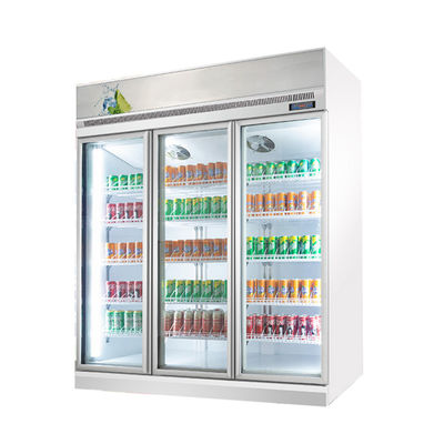 Custom 1 2 3 4 Doors Supermarket Display Beer Milk Beverage Bottle Cooler