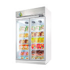 Commercial Refrigerator Double Glass Door Display Freezer With AD Board