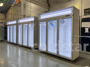 1-2-3-4 Glass Door Freezer Standing Refrigerated Showcase
