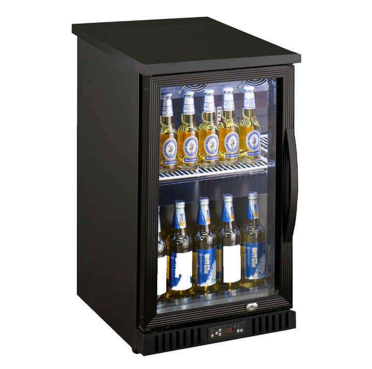 Painted Steel Back Bar Refrigerator , Bar Beverage Cooler With Optional Led Lighting