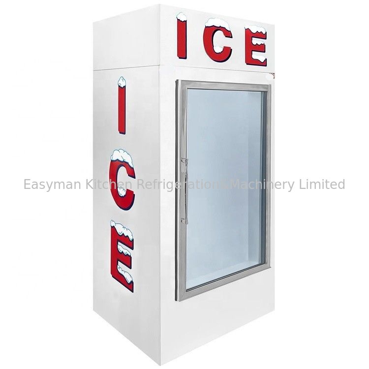 Bagged Ice merchandiser, -15℃ glass door ice cooler bag storage freezer with auto defrost