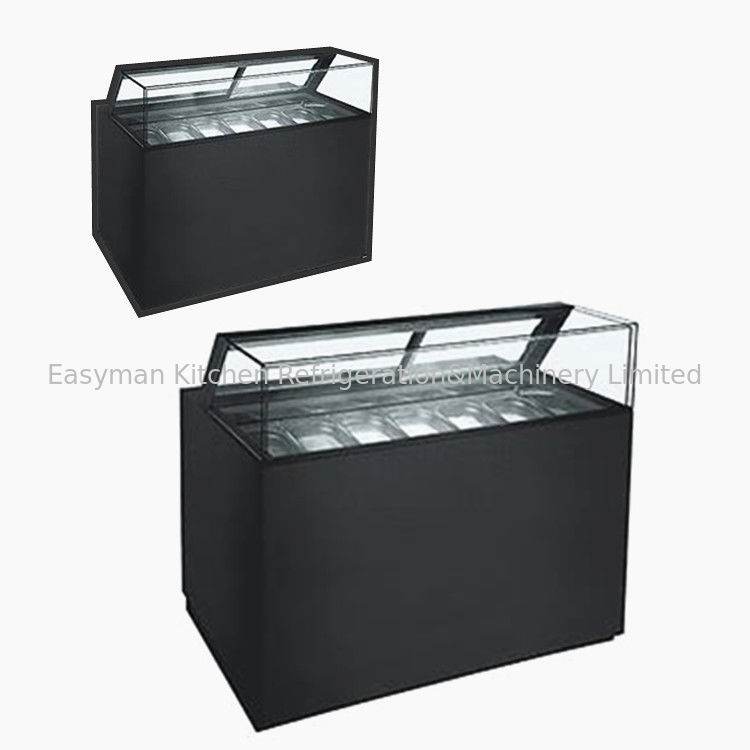7/ 8 /9 Pans Marble or Stainless Steel Base Ice Cream Display Cases