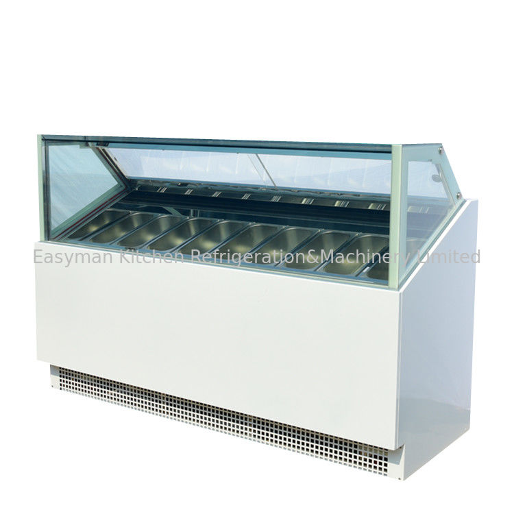 9 Tray Commercial Ice Cream Frozen Display Case With Fan Cooling