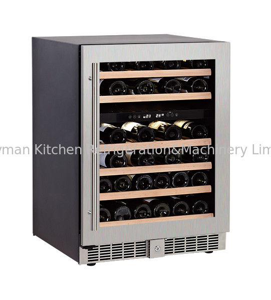 46 Bottles Luxury Modern Digital Control Dual Zone Wine Cooler,Hotel home Built-in Wine Refrigerator
