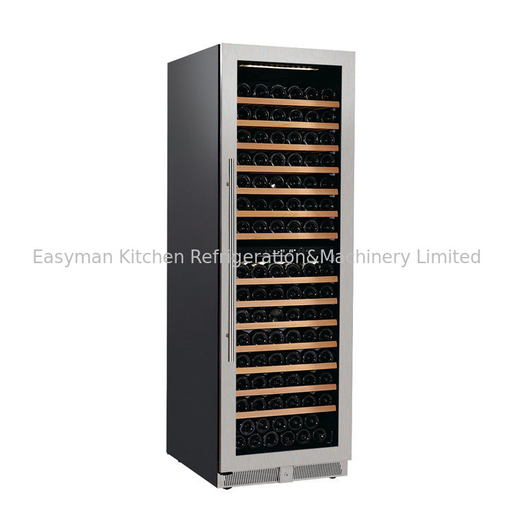 165 Bottles Compressor Wine Fridge Dual Zone Free Standing Wine Cooler Wine Cellar