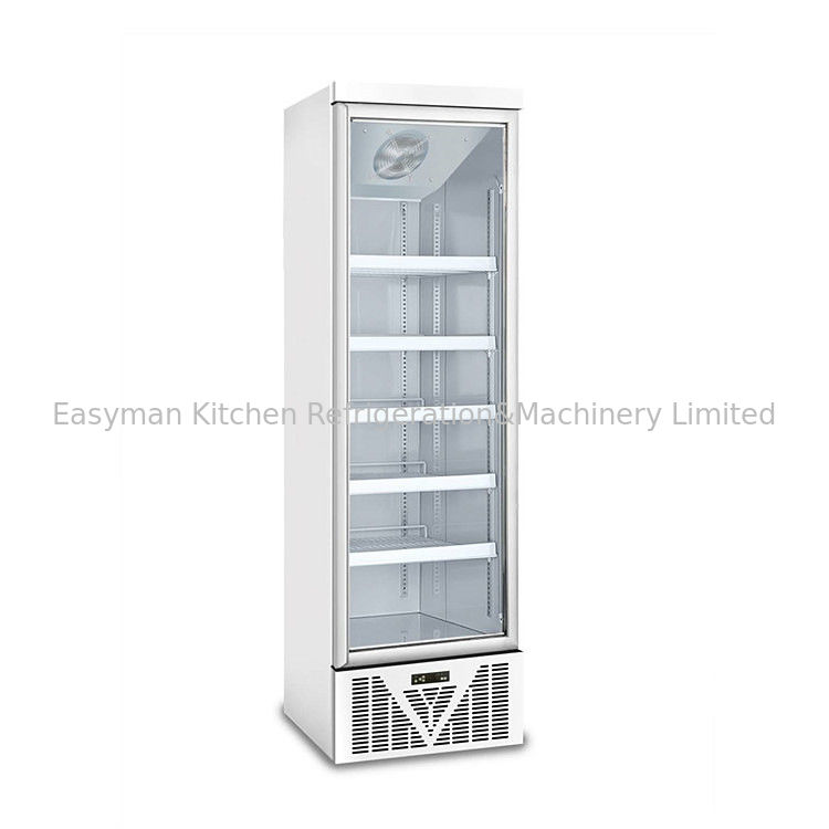 Bottom Mount Type Commercial Glass Freezer With Automatic Drain Water Evaporating System