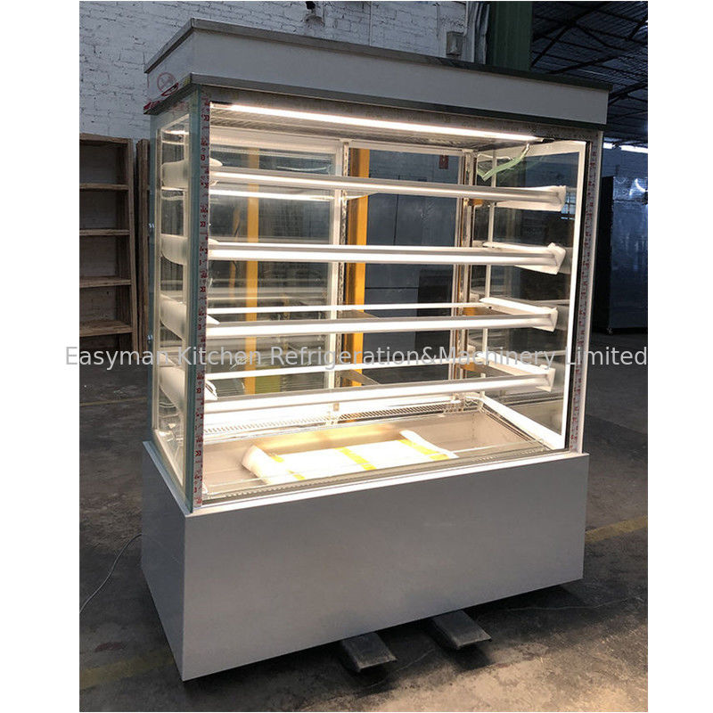 Vertical Bakery Glass Showcase , Fan Cooling Soft Drink Refrigerator 4 Shelf Type