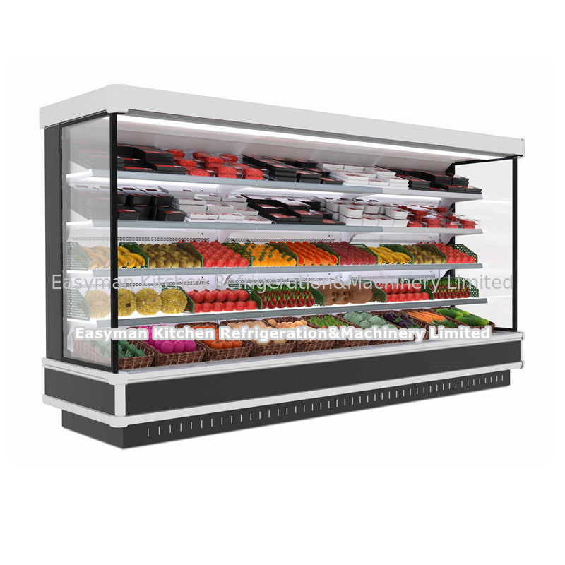 Supermarket Commercial Open Display Fridge Multi-deck Upright Air Curtain Open Beverage Display Chiller