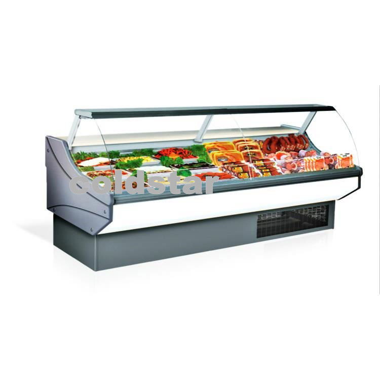Square Type Deli Display Refrigerator Fresh Meat Fish Chiller