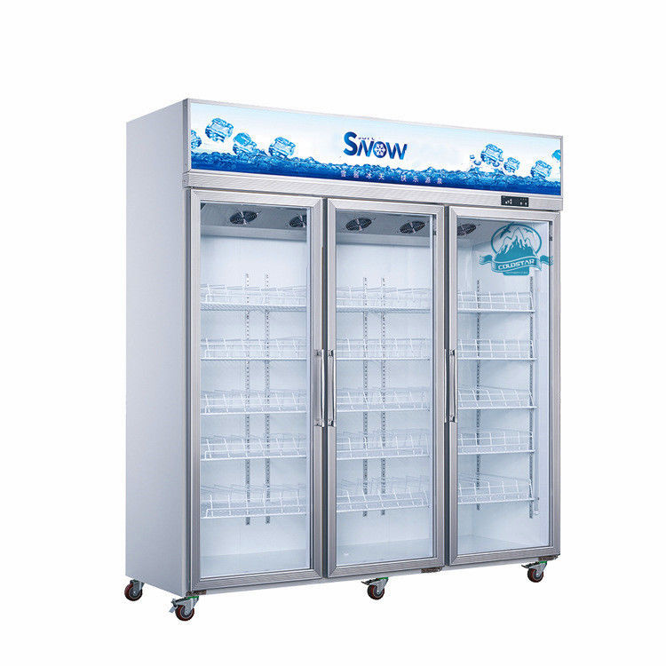 Display pepsi freezer 500l double glass doors cold showcase display refrigerator freezer