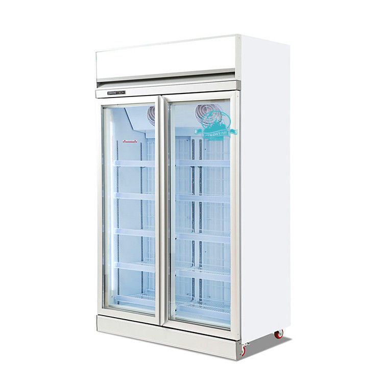 Customized Supermarket Upright Freezer For Frozen Food Display