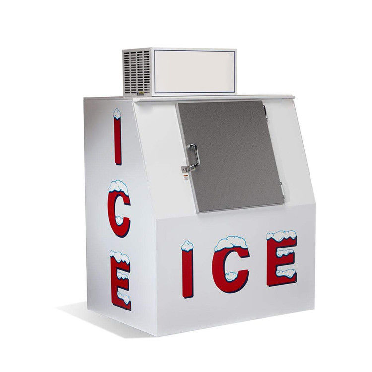 Commercial Single Door Ice Storage Merchandiser With Sticker