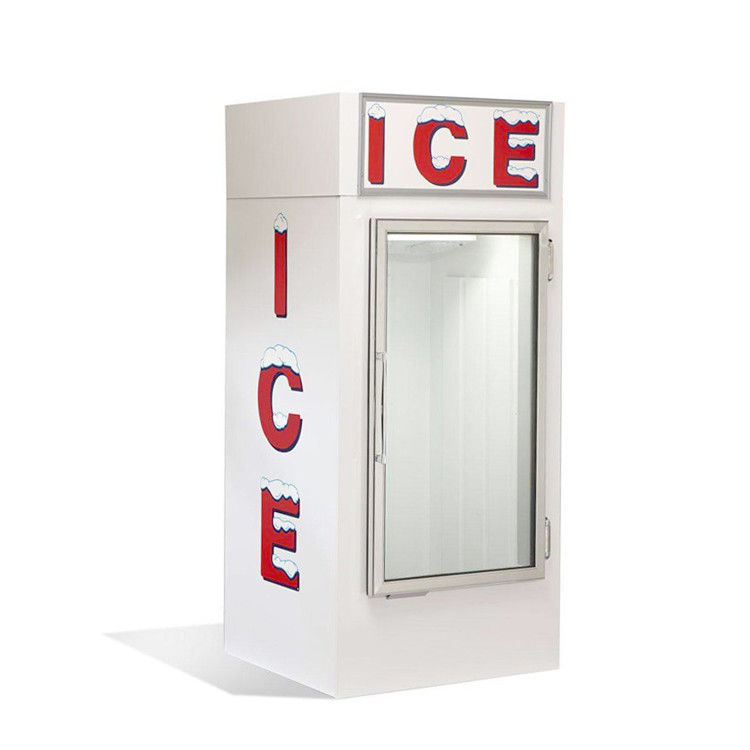 Glass Door Commercial Bagged Ice Storage Freezer Bin