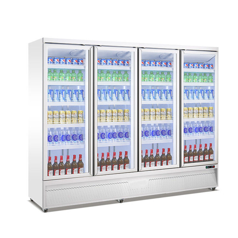 Commercial 4 Doors Upright Beverage Display Cooler