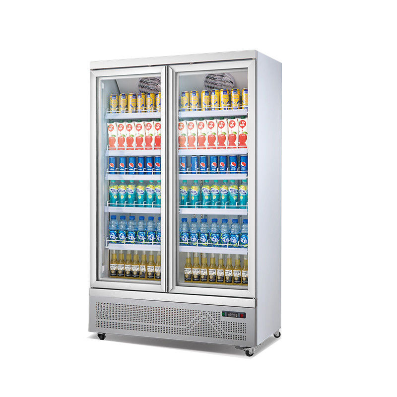Commercial Upright Display Beverage Cooler With Glass Door