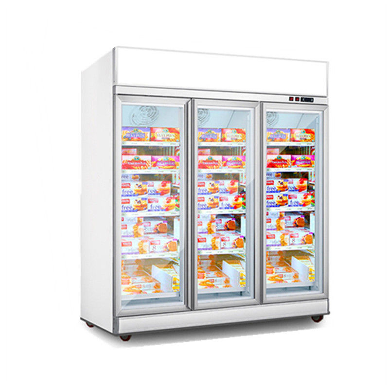 Vertical Freezer Display Case Glass Door Fridge For Supermarket And Store