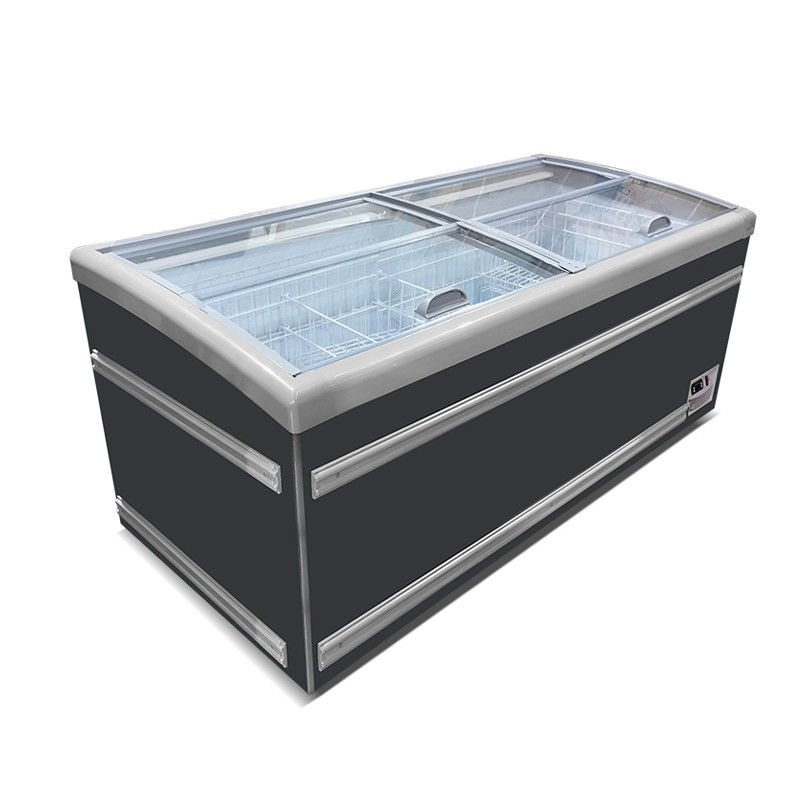 Supermarket Top Open Commerical Display Refrigerated Showcase Island Freezer