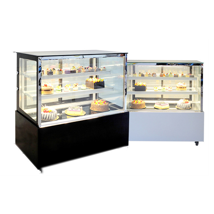 Large Volume Bakery Glass Showcase With Led Lighting , 7ft Supermarket